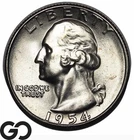 1954-S Washington Quarter, Solid Gem BU++