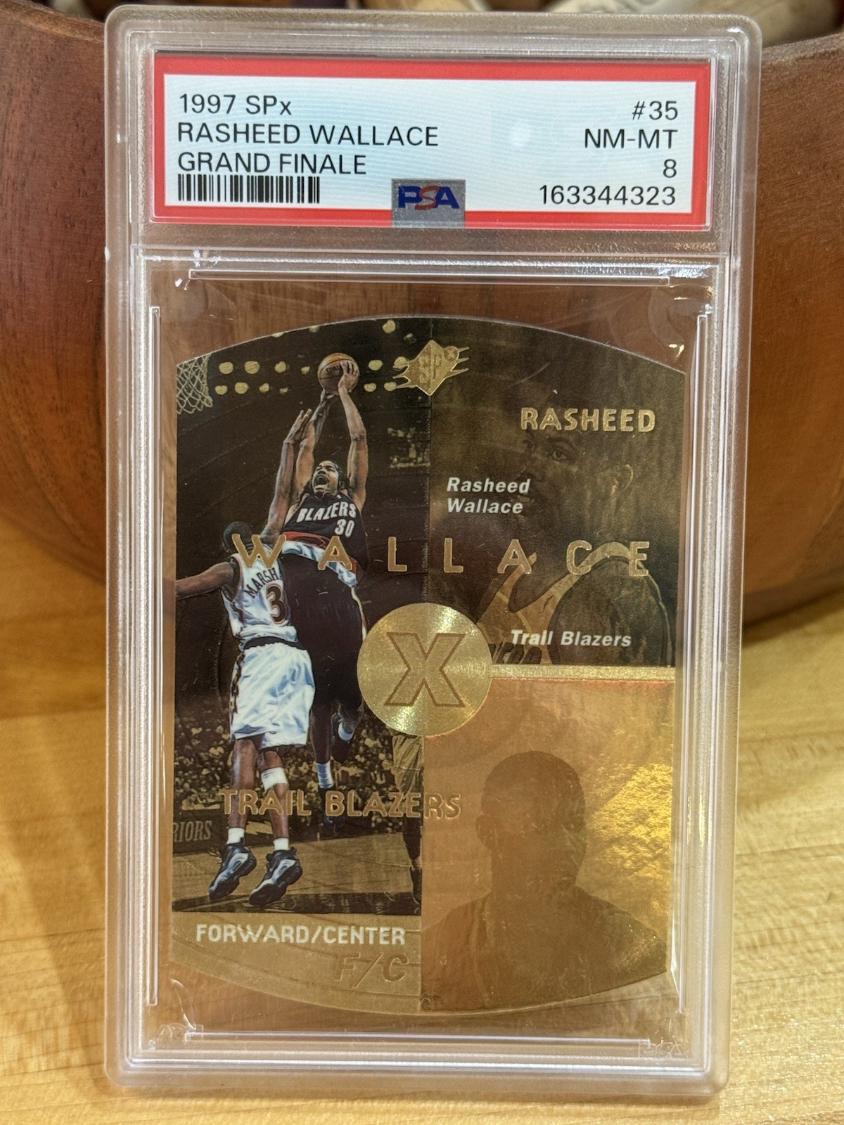 1997 Upper Deck SPx Rasheed Wallace Grand Finale #35 PSA 8 /50 Blazers