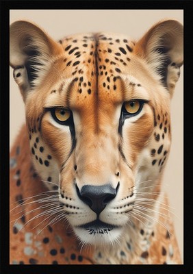 Soft Cheetah Gerahmtes Wandbild Poster Leinwanddruck Bild
