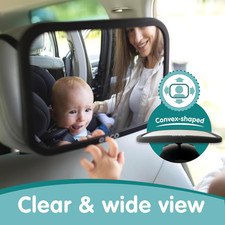 Baby Car Mirror Rear Facing - Double Award-Winning Convex Car Mirror for Baby...