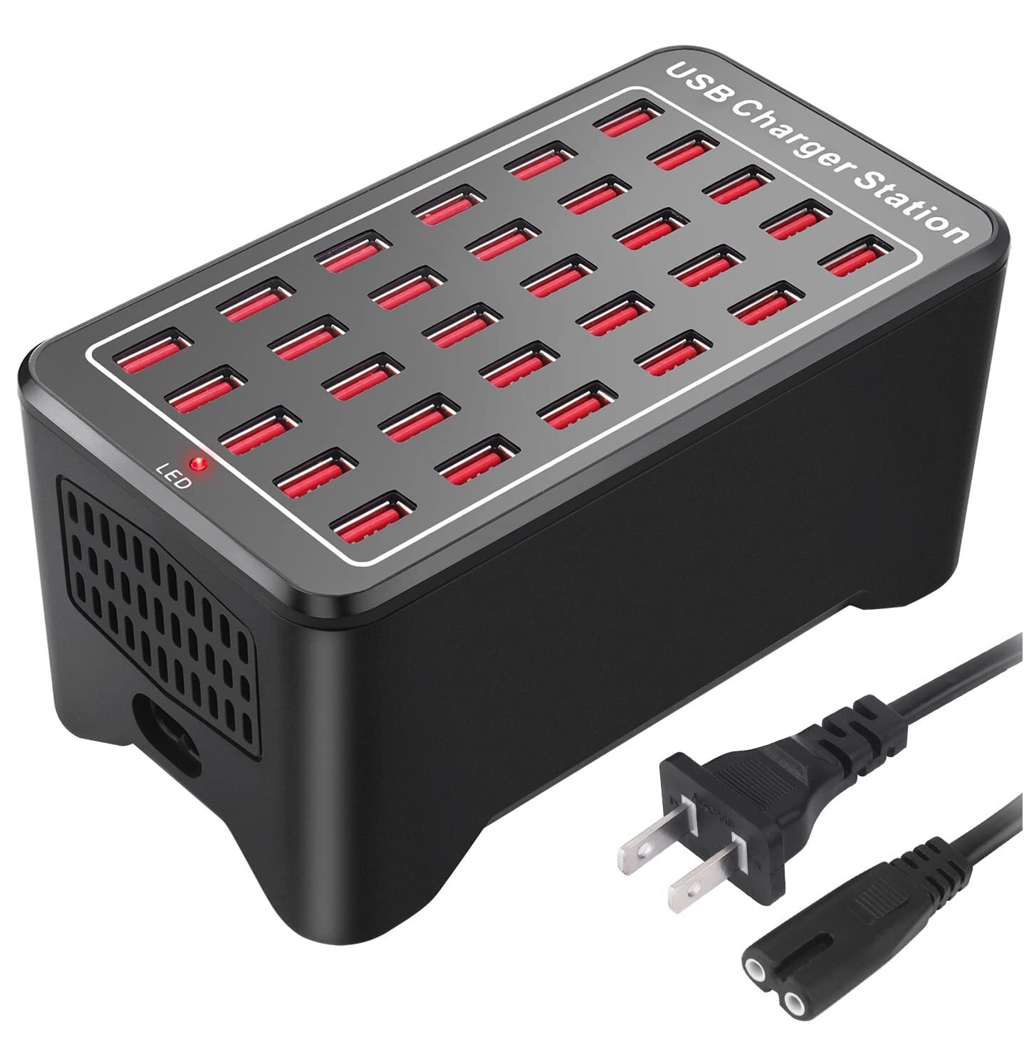 30-Port USB Charging Station 150W Fast Charge Hub for Multiple Devices
