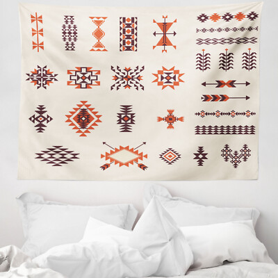Stammes Mikrofaser Breiter Wandteppich Aztec Muster