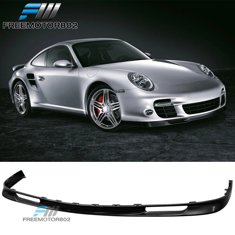 Alerón Delantero Para Porsche 911 996 997 - Labio Negro Brillante De Poliuretano, 4 Piezas