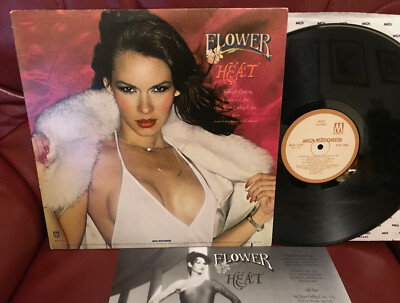 FLOWER Heat 1979 US space disco LP MCA 3153 company inner, insert, vinyl EX+ fab