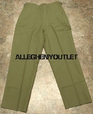 US Army OG 108 Wool Trousers Winter Vintage 1951 Military Olive Green Pants S M