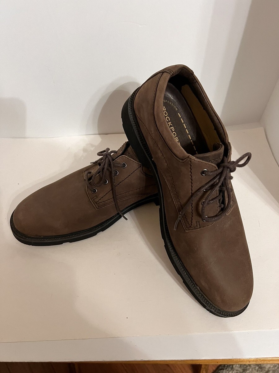 Rockport Mens Waterproof Shoes Brown Leather Upper Comfort  display picture 1