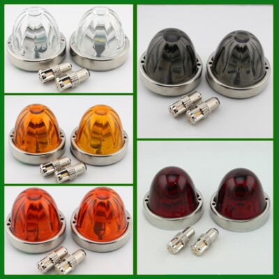 Classic Watermelon Glass Brite LED Light 1157 Bulb with Sealed Base -Set of 2