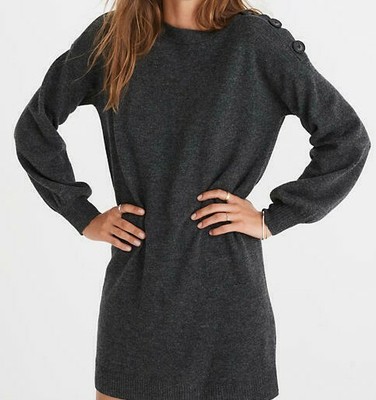 madewell skyscraper merino wool sweater dress