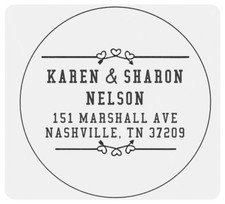 Self Ink Stamp Address Name Stamp -Custom Designer Round Return , Custom Stamp