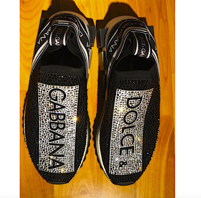 Dolce & Gabbana Sorrento Crystal-embellished Knit Sneakers NWT | eBay