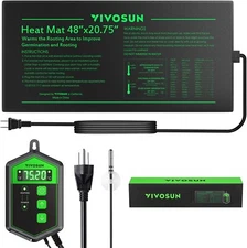 VIVOSUN 48”x20.75"Seedling Heat Mat with Thermostat Warmer Heating Pad for Plant