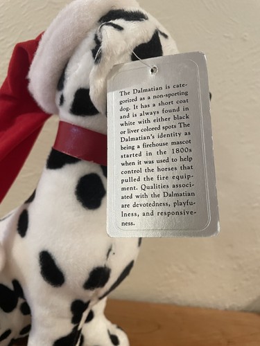 NWT Vintage Dalmation RARE-12” 1998 CVS Stuffins Toys Plush Christmas w/ Hat - Picture 7 of 14