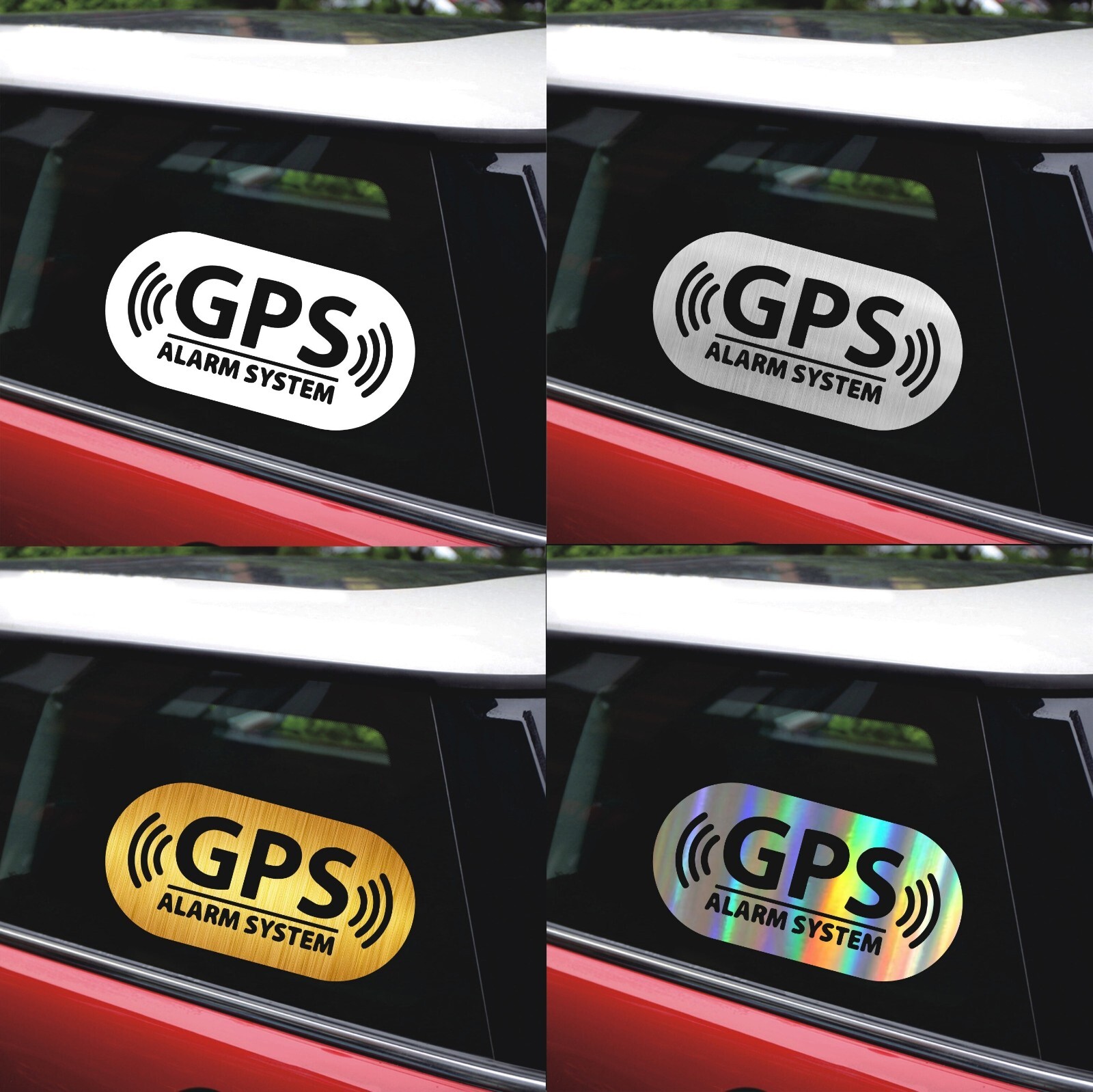 AntiTheft Car Sticker GPS Alarm Vinyl Decal Window Adhesive Warning
