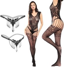 Fishnet Body stocking Black One Size