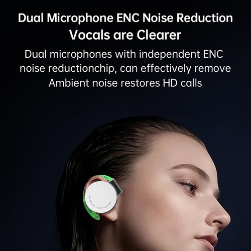 (White)Clip Headphones Headphones Clip Type Earphones With Charging Case And - Zdjęcie 22 z 24