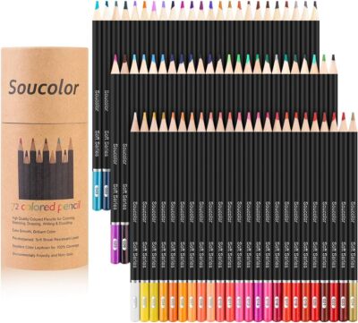 72 Multicolor Colored Pencils Set With Soucolor Box For Drawing And Art