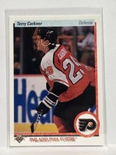 #398 Terry Carkner Philadelphia Flyers 90-91 Upper Deck Hockey Card