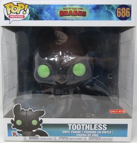 Funko Pop! Movies How to Train Your Dragon #686 Toothless Jummbo 10" Figure