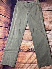 Theory Gray Straight Wide Leg Pants Sz 32X33 Cotton Blend Vtg Made In USA