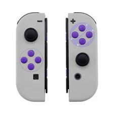 Classics SNES Grip Shell Cover Buttons for Nintendo Switch Joy-con Controller