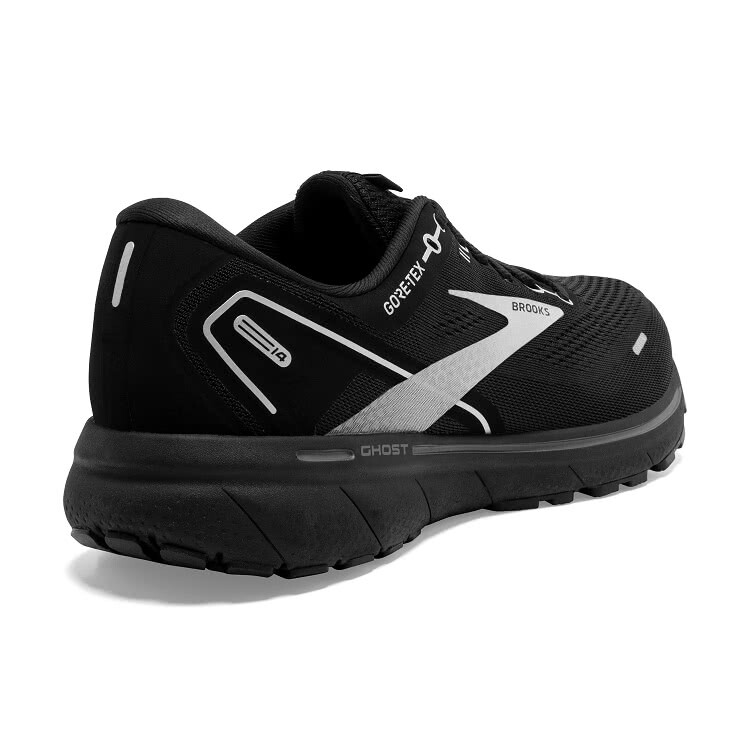 Brooks Ghost 14 GTX Black Silver Grey 2E Wide Men Trail Running