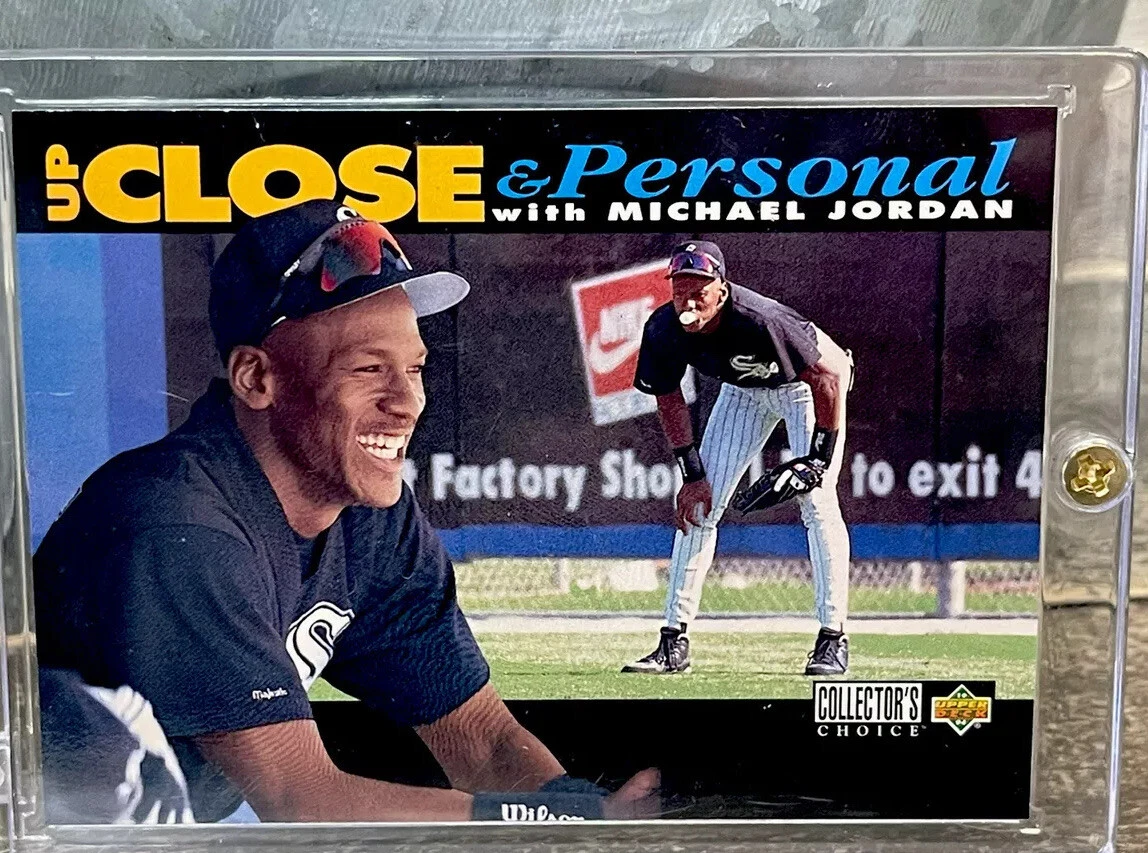 Michael Jordan BASEBALL ROOKIE CARD AUTHENTIC ORIGINAL SP WHITE SOX JERSEY 45