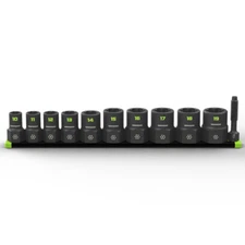 Grip Edge Tools XBM10S 10 Piece 3/8" Drive Metric RPT Socket Extractor Set NEW