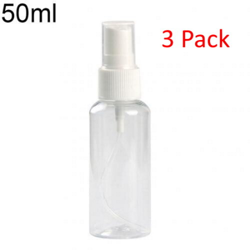3x 5ml - 120ml Size Empty Spray Bottle Clear Plastic Travel Face Hand Cleaning - Picture 7 of 10