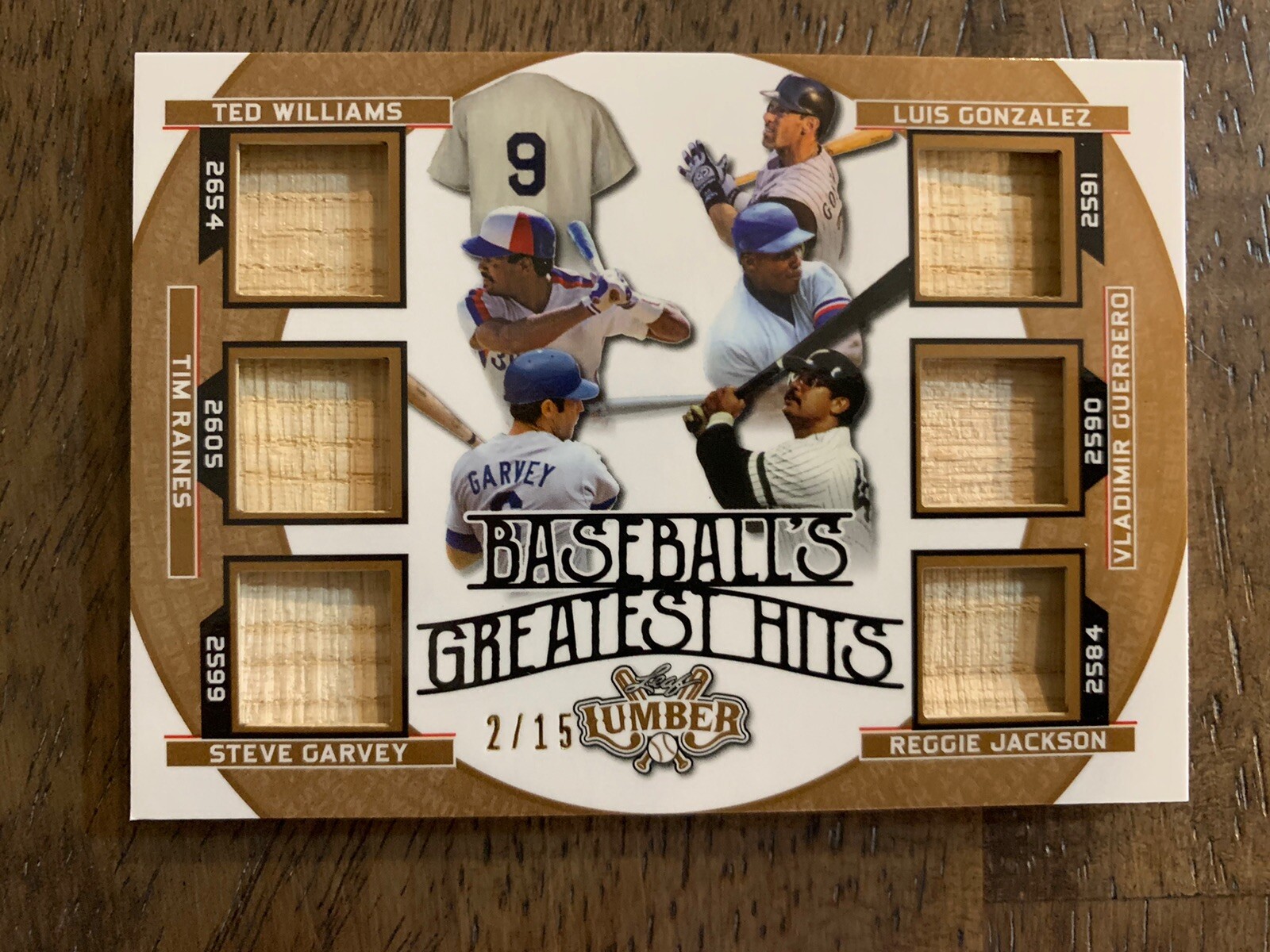 2024 Leaf Lumber Baseball’s Greatest Hits Bat Ted Williams Reggie