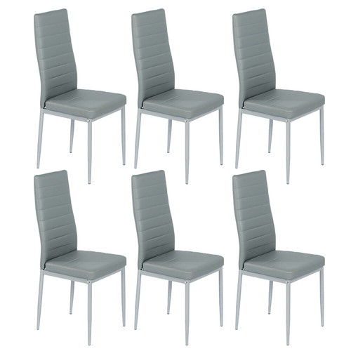 Square Table & 2/4/6 Chairs Set, Glass Table and Padded Chairs Dining Room Set - Picture 40 of 43