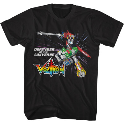 Voltron Cartoon Defenders Of The Universe Speed Of Light Attack Men's T Shirt 