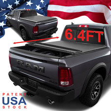 Soft Quad-Fold Bed Tonneau Cover for 02-25 Ram 1500 03-25 Ram 2500 3500 6.4FT