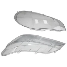Pair Headlight Lens Cover for BMW X5 E70 2007-2013 Left Right Front 63117288995