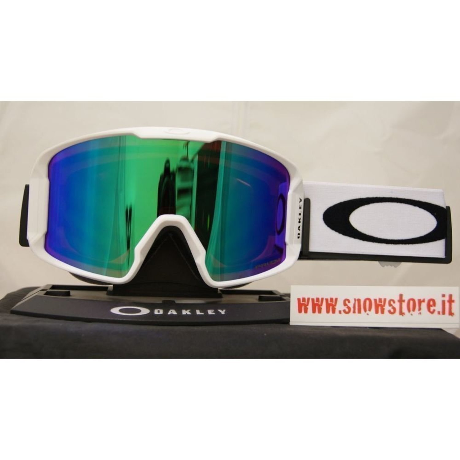 Oakley Ski Snowboard Goggles Line Miner Matte White Prizm Jade 