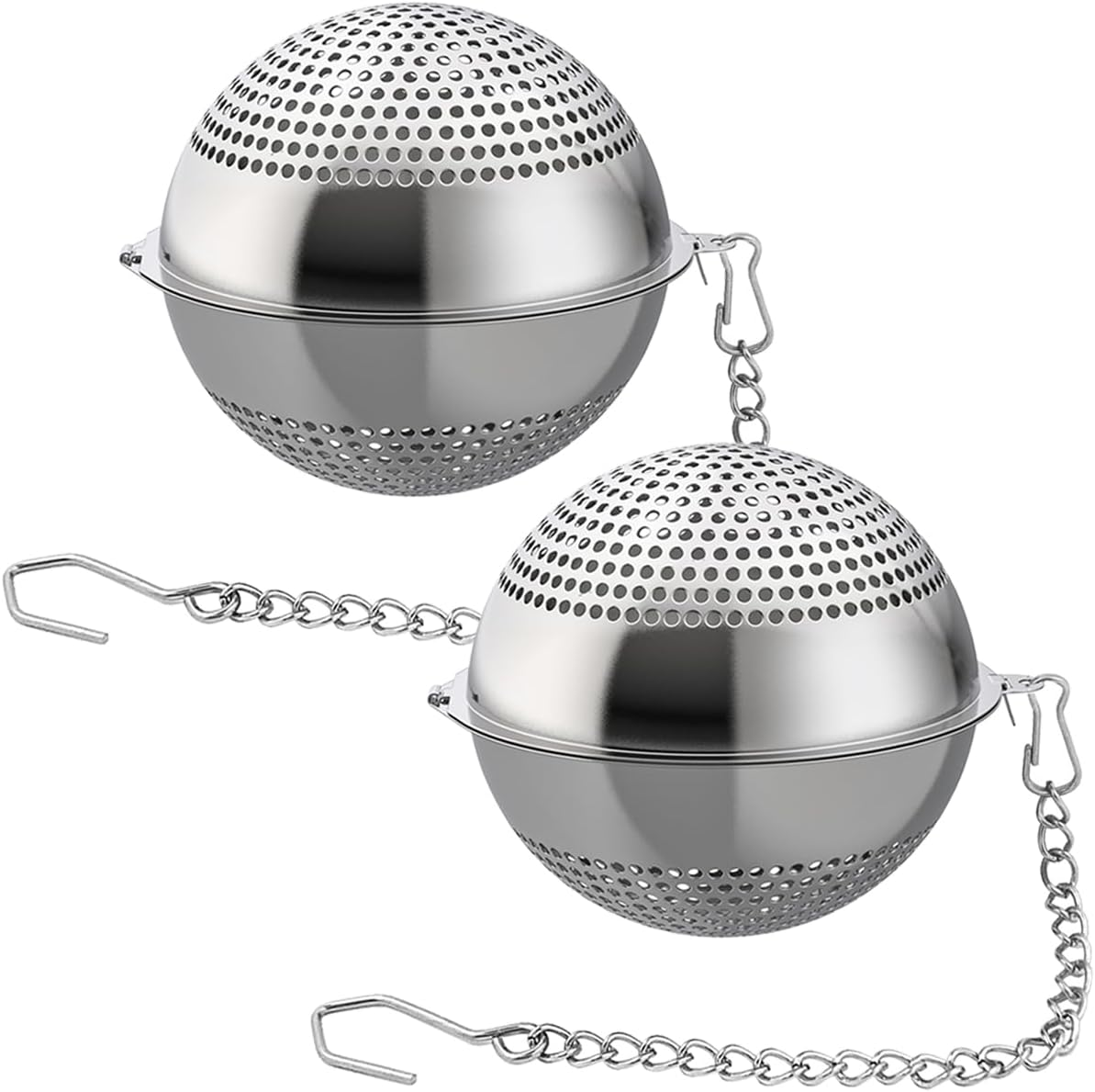 2 Pack Food Grade 304 Stainless Steel Mesh Tea Ball 2.1 Inch Tea Infuser Straine