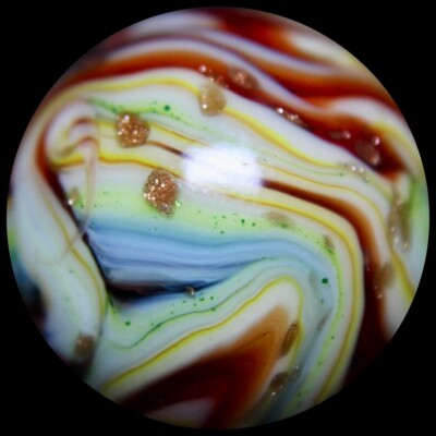 JABO Indian Summer Marble Collector Series: Rare Oxblood Guinea Lutz Cyclone