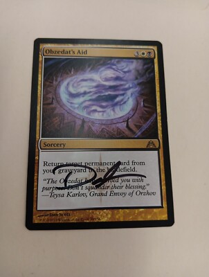 Obzedat's Aid Signed by Dan Scott  Magic the Gathering