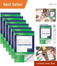 Large Sales Order Books 6 Pack Carbonless White/Yellow 8x5.75 Use for Business