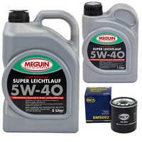 MotoröL Set SAE 5W-40 Vollsynth Meguin 6 Liter + ÖLfilter FüR VW Transporter V