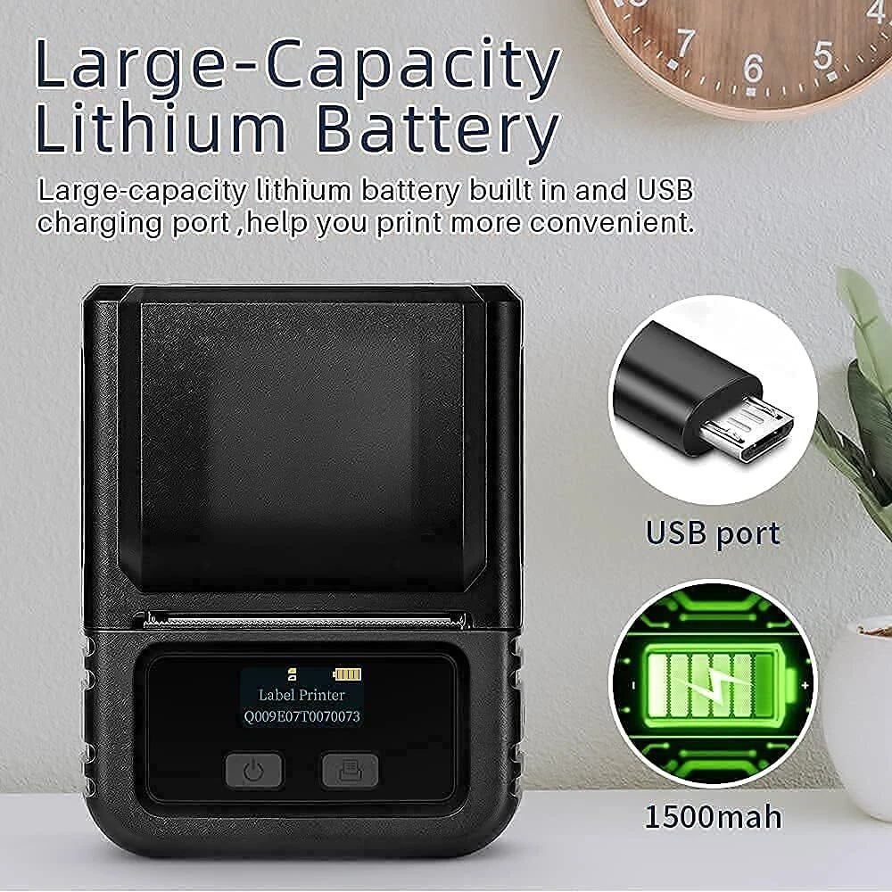 Bluetooth Label Printer M120 Portable Barcode Maker for Home Office Bluetooth Label Printer M120 Portable Barcode Maker for Home Office