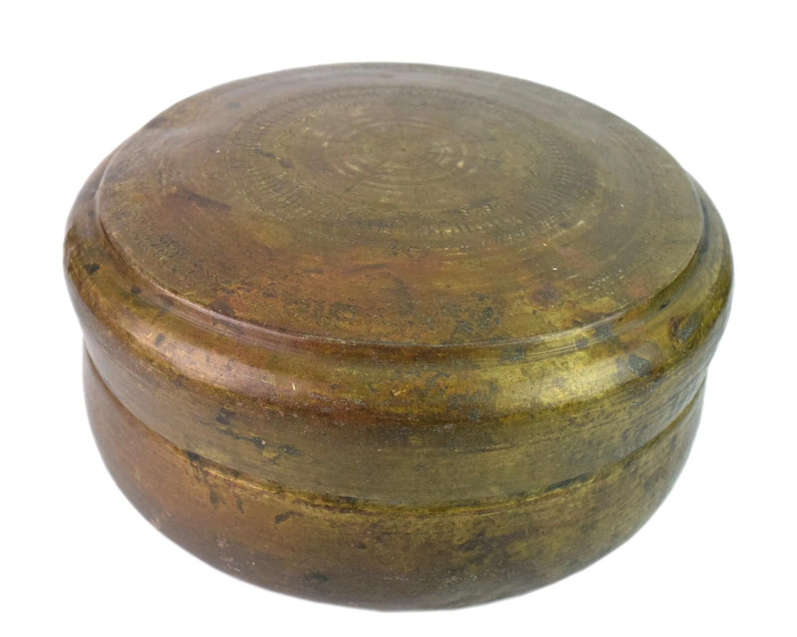 Vintage Round Shape Keepsake Box Indian Multipurpose Kitchen Utensils. G66-1077