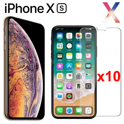 10pcs Anti-scratch 4H PET film screen protector guard for Apple iphone Xs front