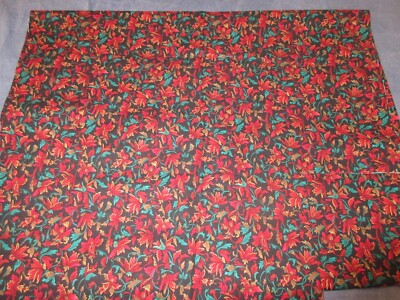 1 1/3 Yd Fabric  Windsor Collection  Hoffman California Fabrics Red/Gold FLORAL