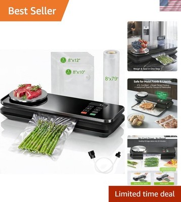 90KPA Food Vacuum Sealer with Built-in Scale & Automatic One-Touch Operation