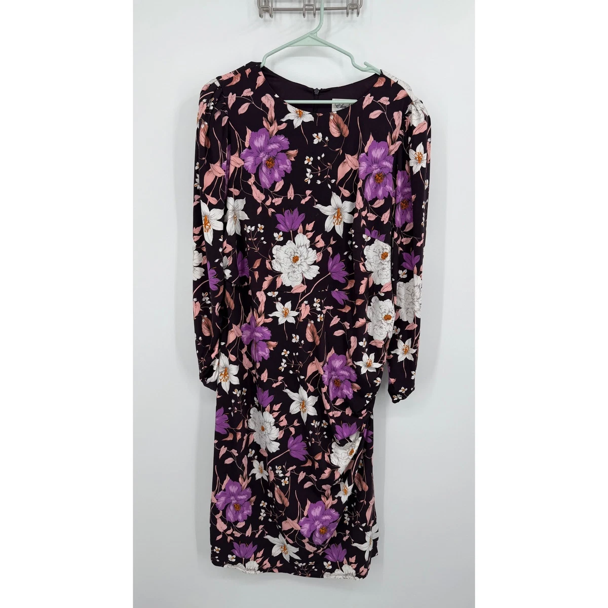 knee length dresses for ladies Eliza J Sparkly Long Sleeve V-neck Cocktail Dress EJ1M8812 main image 0