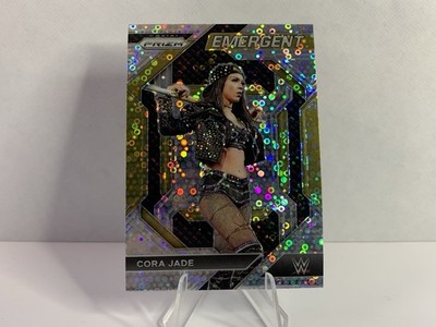 2024 Panini Prizm WWE Cora Jade Emergent Insert Disco Prizm Parallel