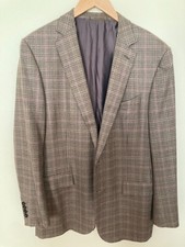 euc ERMENEGILDO ZEGNA Sport Coat Brown/Red/Neutrals 54R L/XL Made in Switzerland