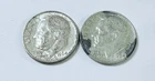 1964 Roosevelt Dimes, 90% Silver, Lot Of 2 Circulated Coins Free Shipping #8695