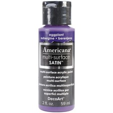 DecoArt Americana Multi-Surface Satin Acrylic Paint 2oz-Eggplant - DA5-30-32