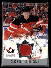 2015-16 Upper Deck Team Canada Juniors Base Jerseys Dillon Heatherington Canada